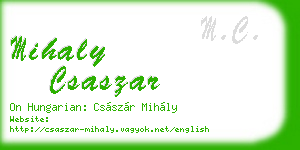 mihaly csaszar business card